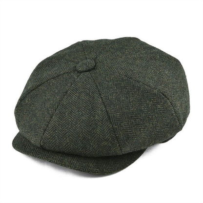Vintage Wool Blend Newsboy Cap