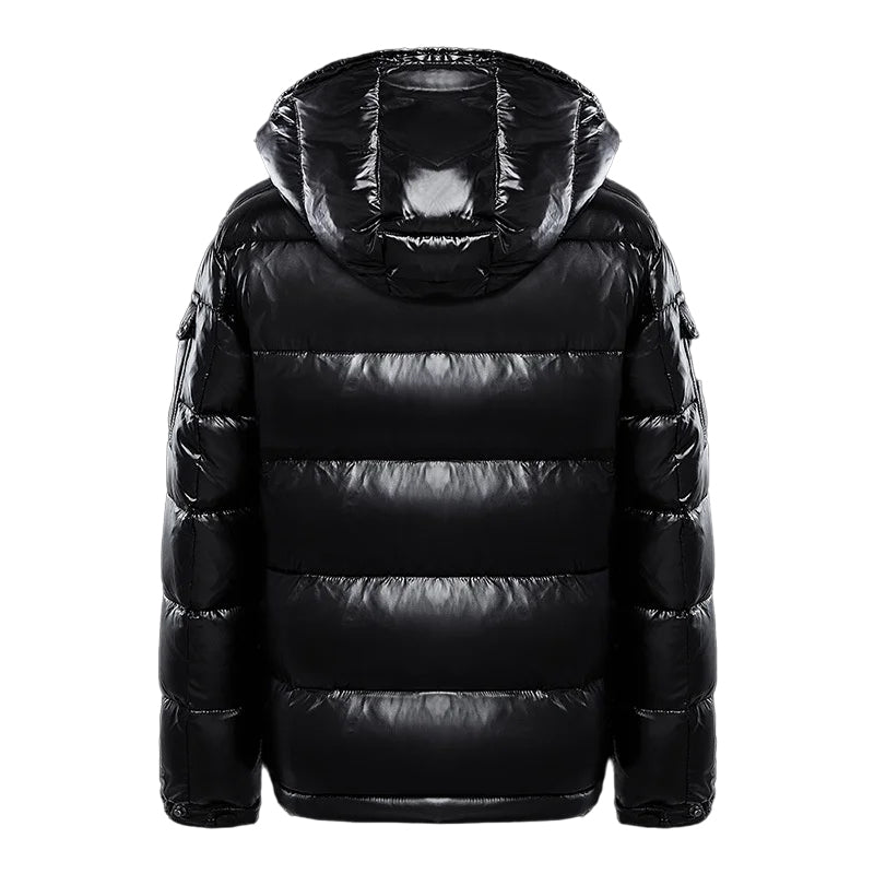 Chaqueta acolchada de invierno para hombre con capucha y cremallera