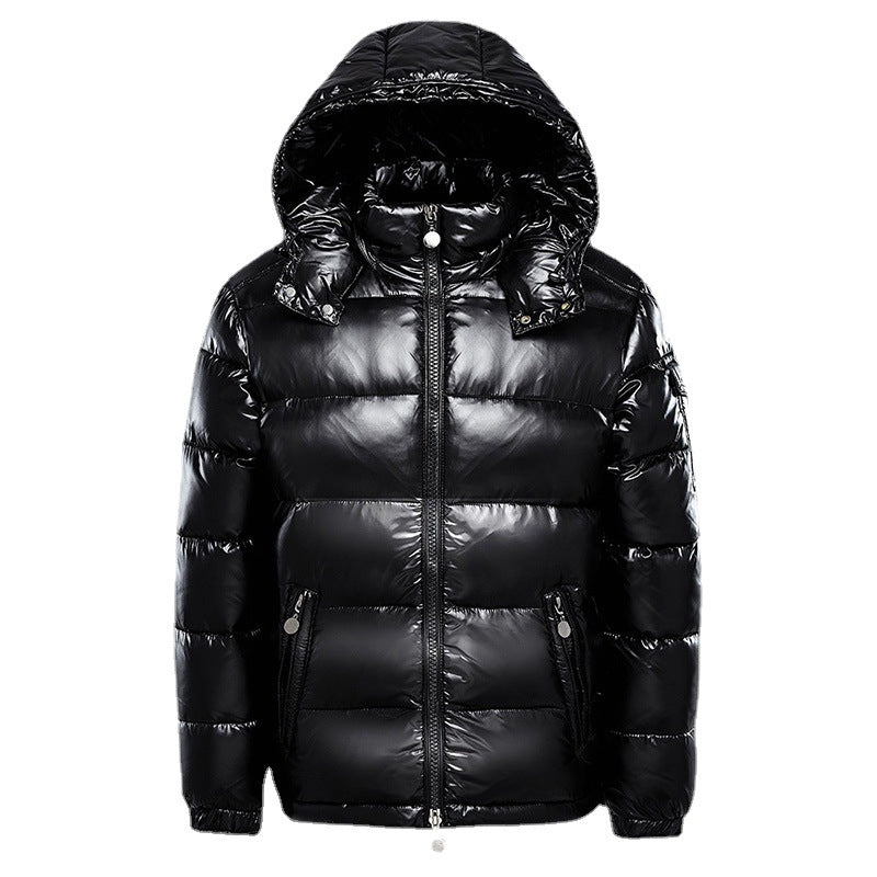 Chaqueta acolchada de invierno para hombre con capucha y cremallera