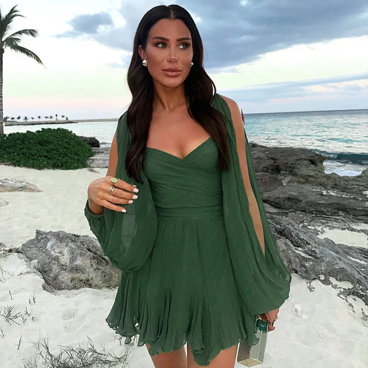 Puff Sleeve Summer Mini Dress