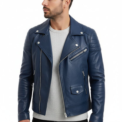 Winter Zip Up Men Leather jacket