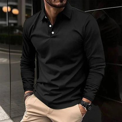 Modern Fit Long-Sleeve Polo