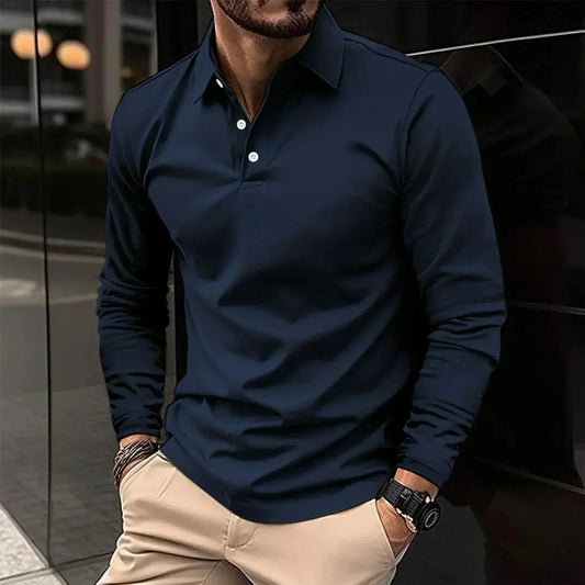 Modern Fit Long-Sleeve Polo