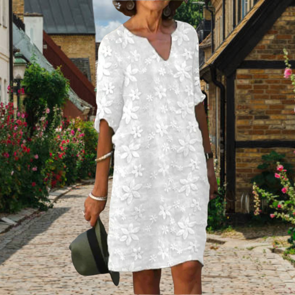 Vestido Midi Casual Floral para Mujer