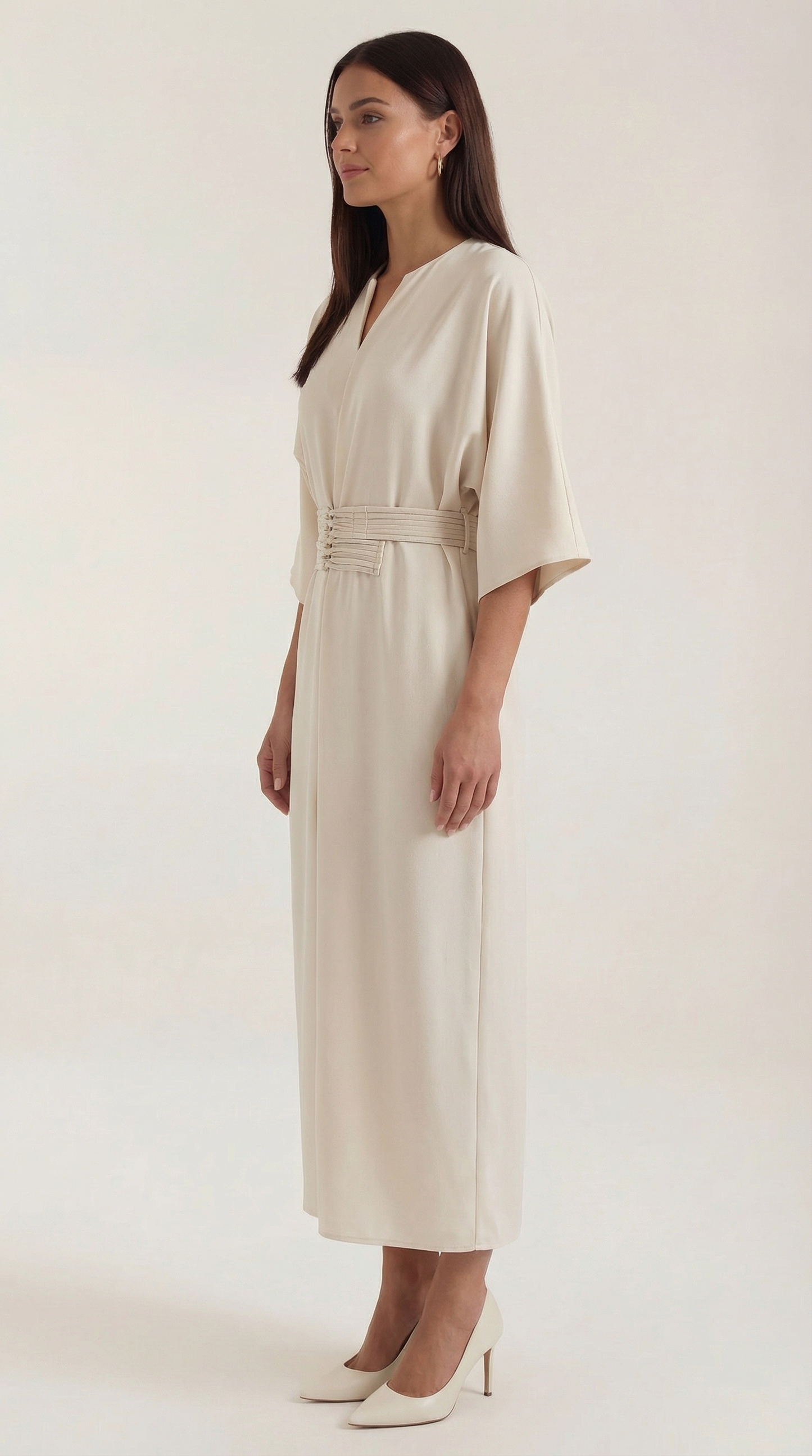 Belted Waist Maxi Dress