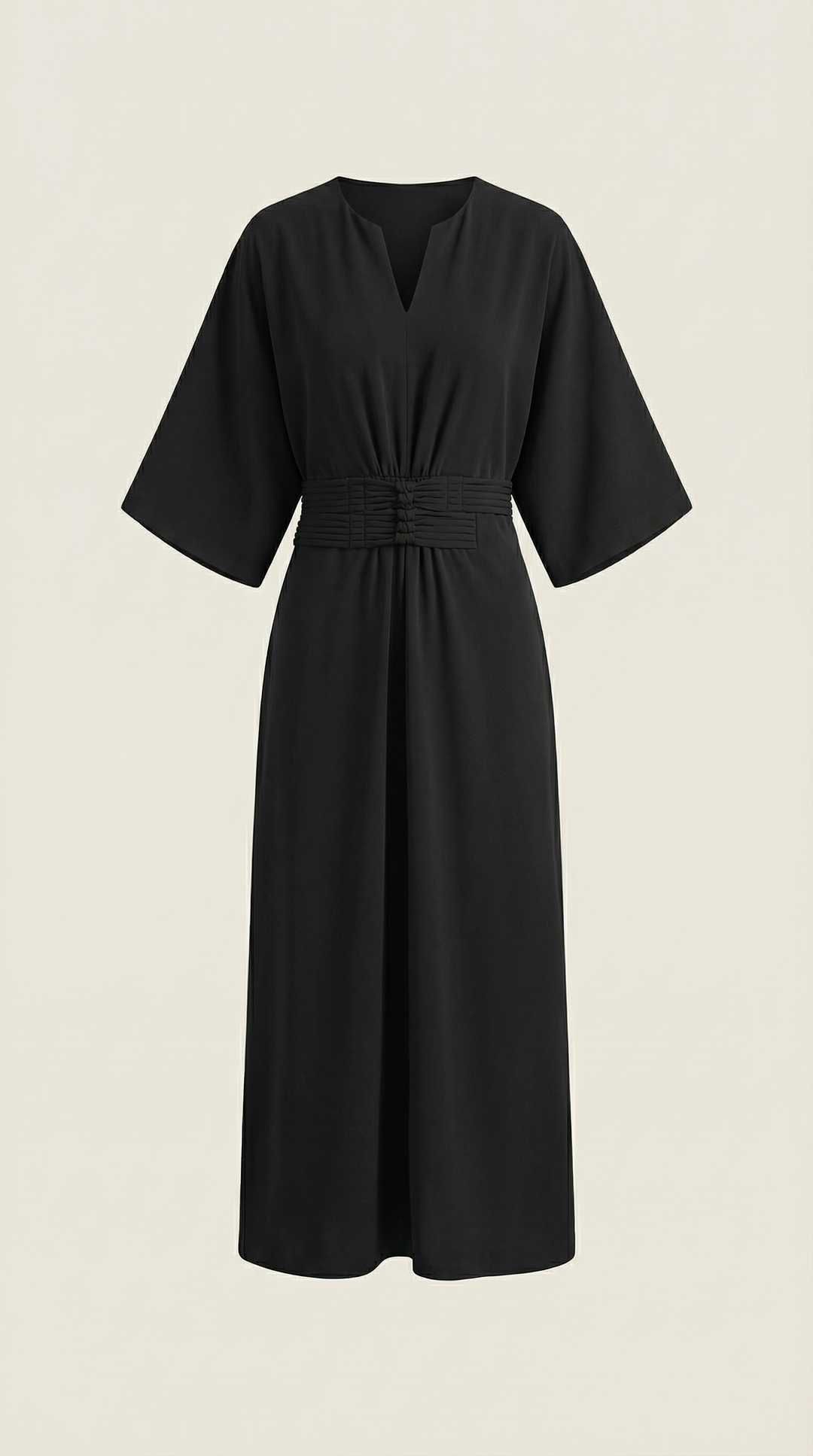 Belted Waist Maxi Dress