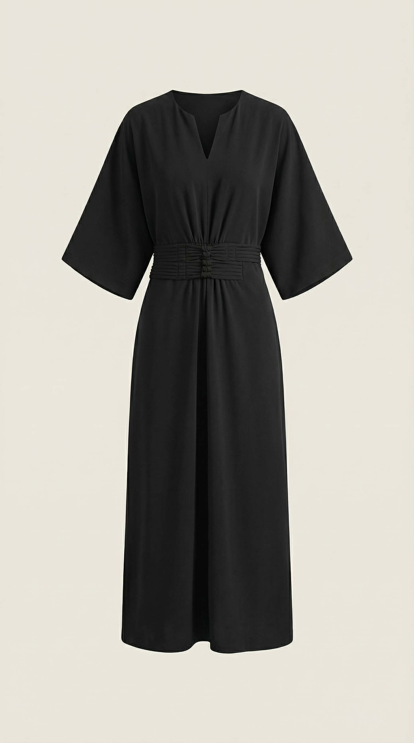 Belted Waist Maxi Dress