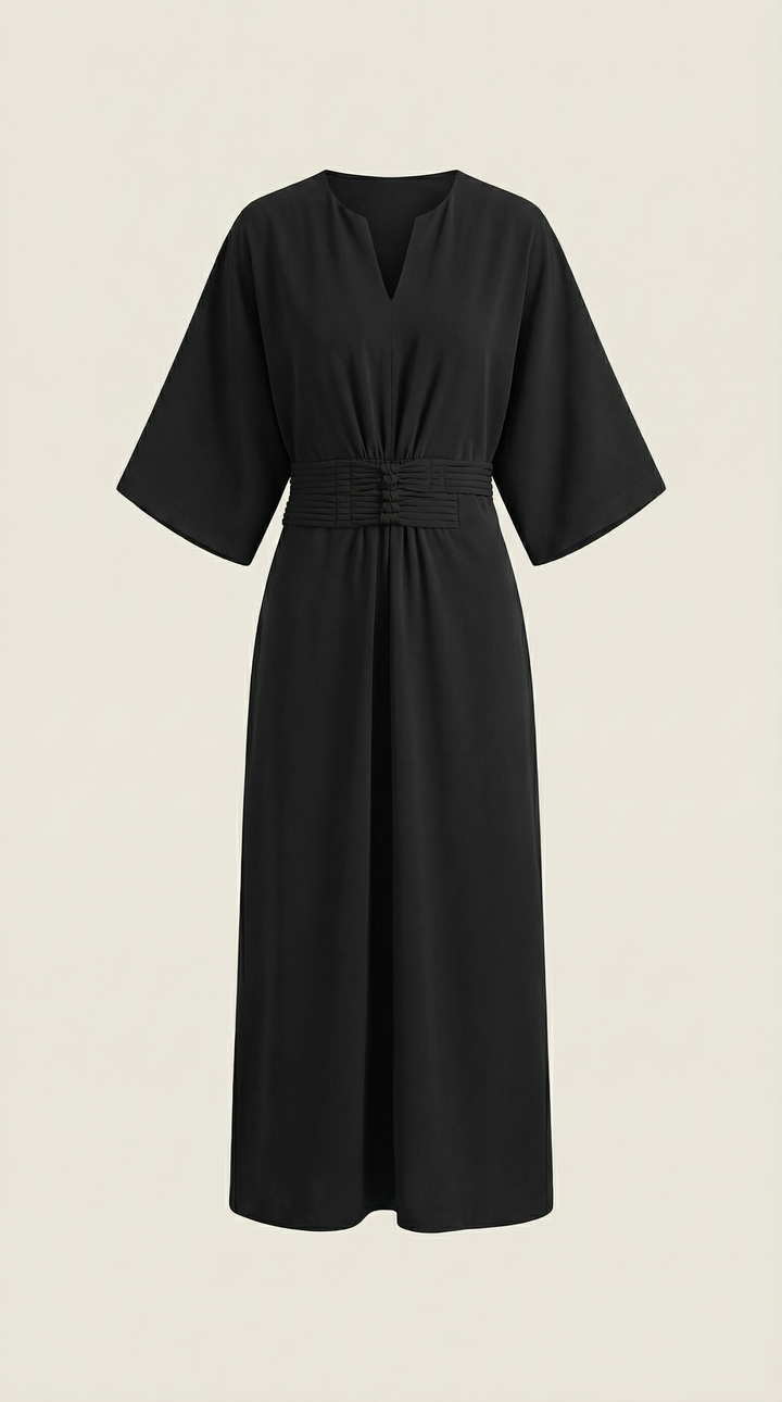 Belted Waist Maxi Dress