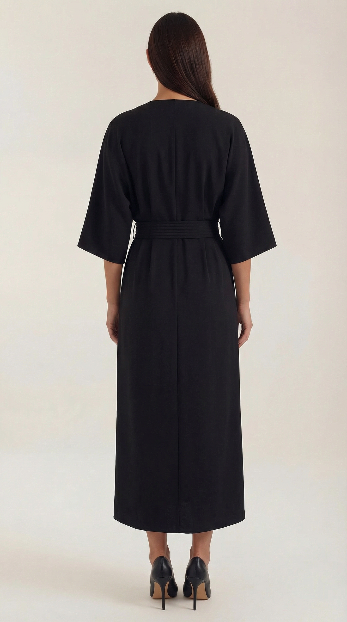 Belted Waist Maxi Dress
