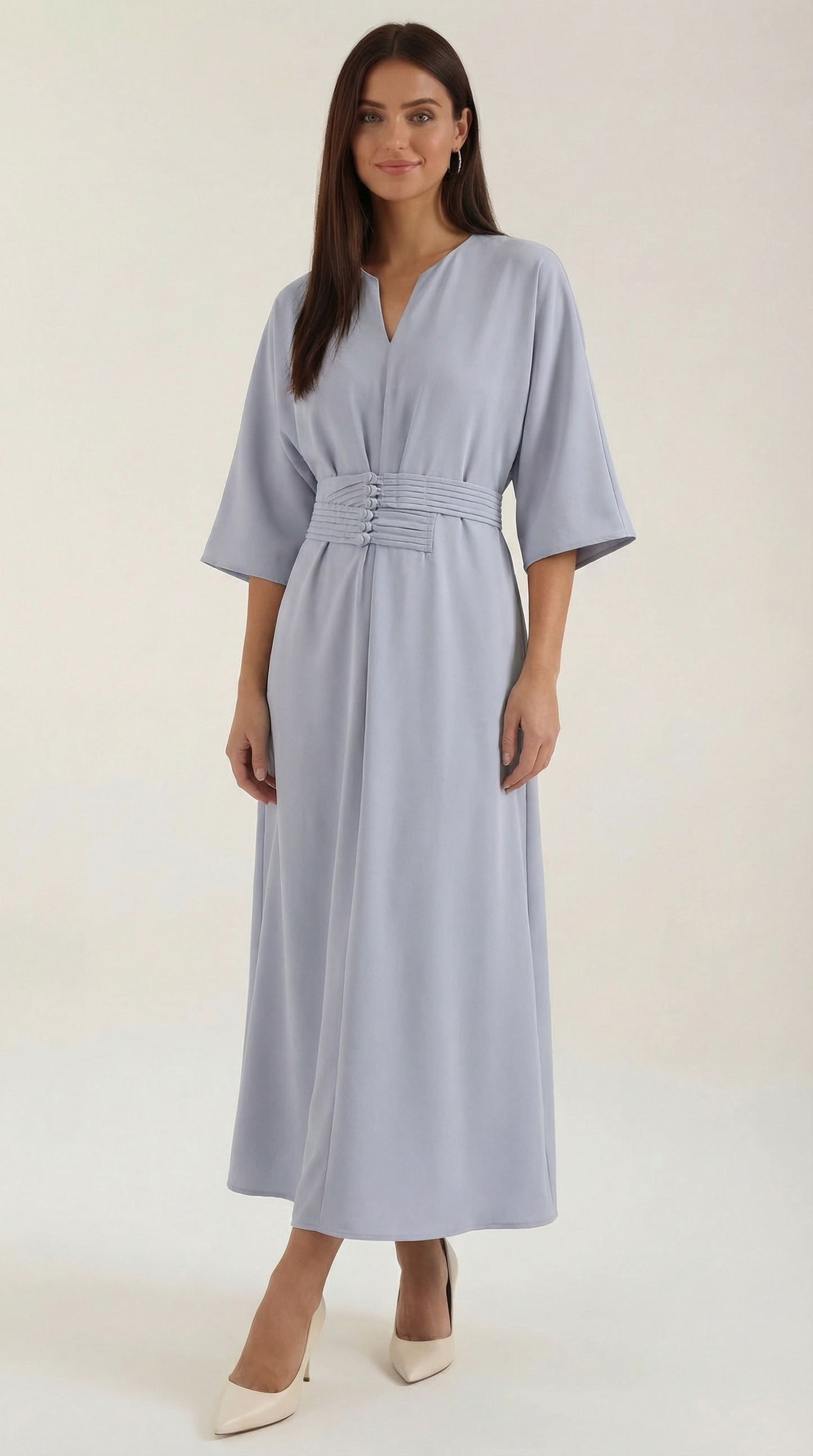 Belted Waist Maxi Dress