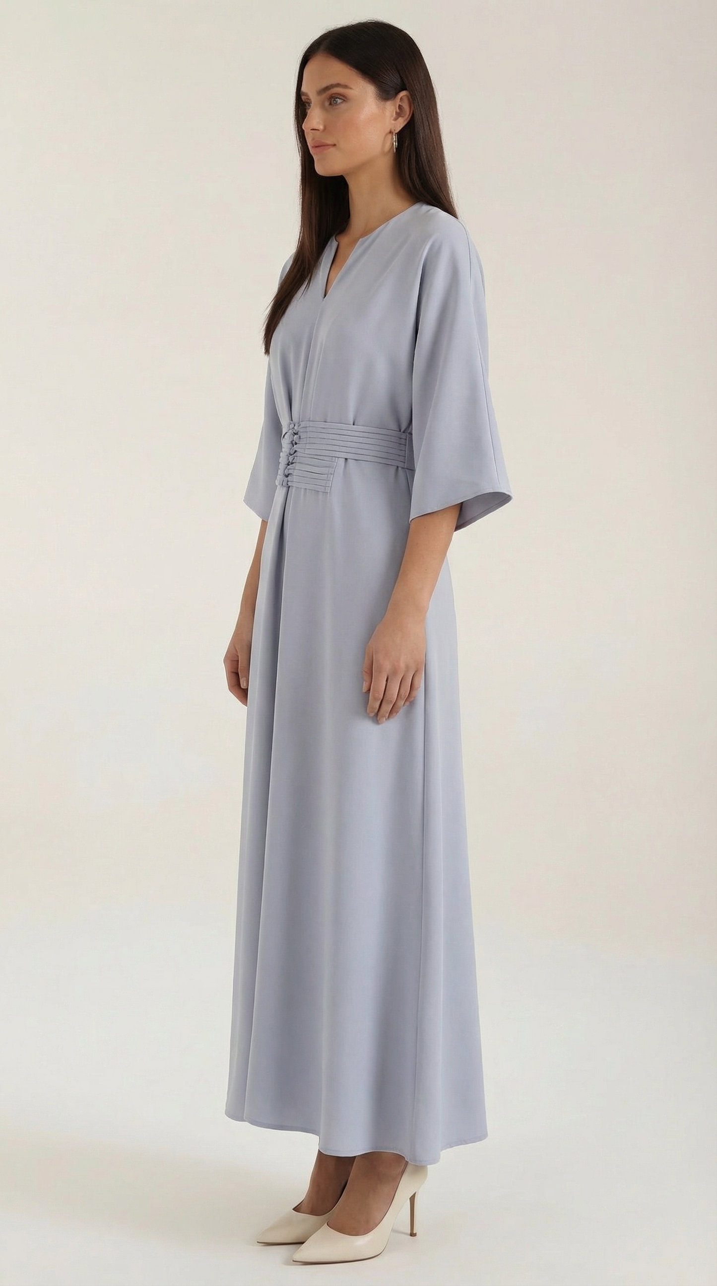 Belted Waist Maxi Dress