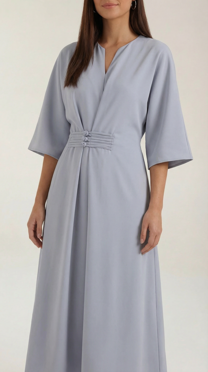 Belted Waist Maxi Dress