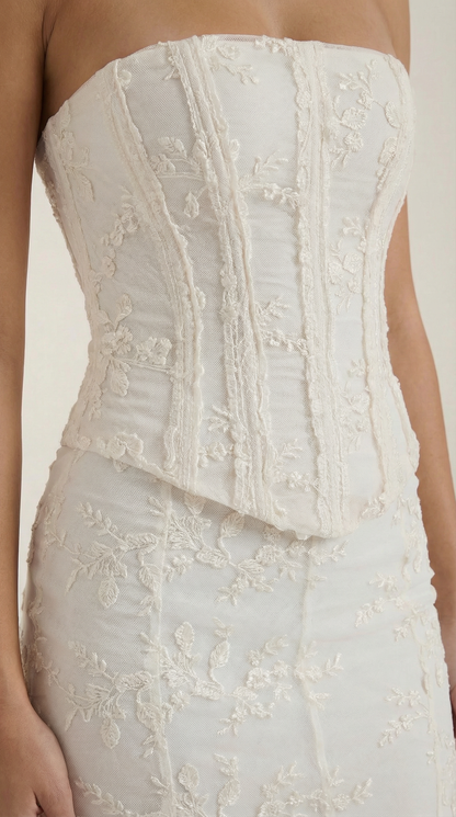 Corset Lace Maxi Dress