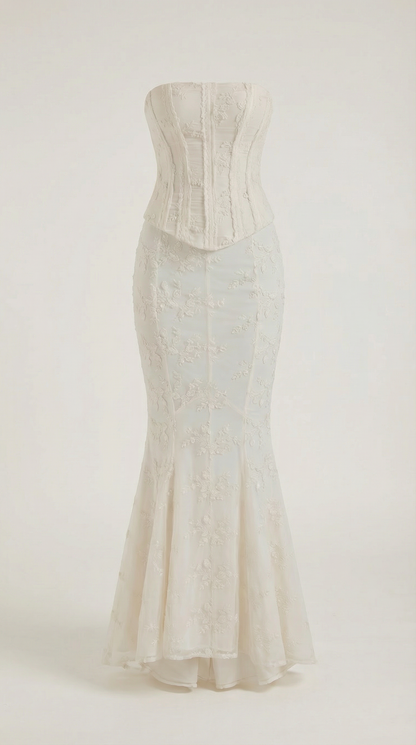 Corset Lace Maxi Dress