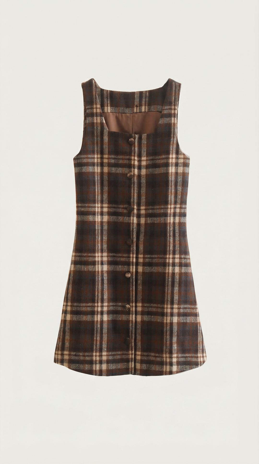 Plaid A-Line Mini Dress