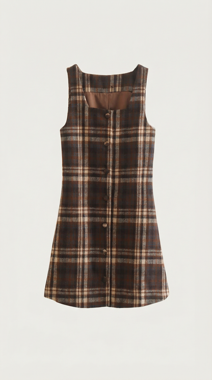 Plaid A-Line Mini Dress