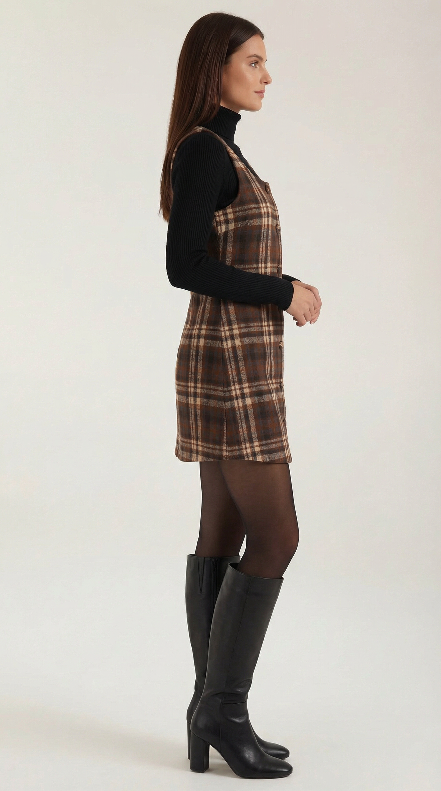 Plaid A-Line Mini Dress