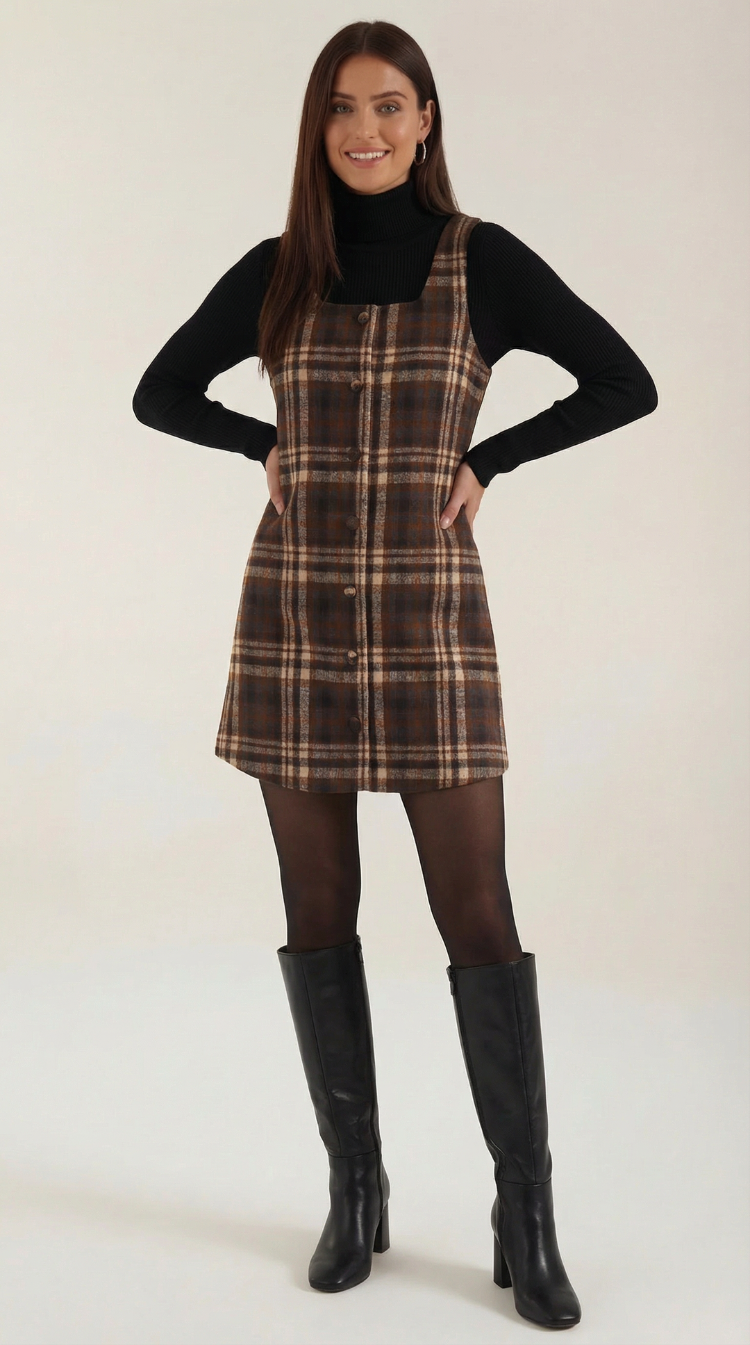 Plaid A-Line Mini Dress – Claire & Nora Santa Barbara
