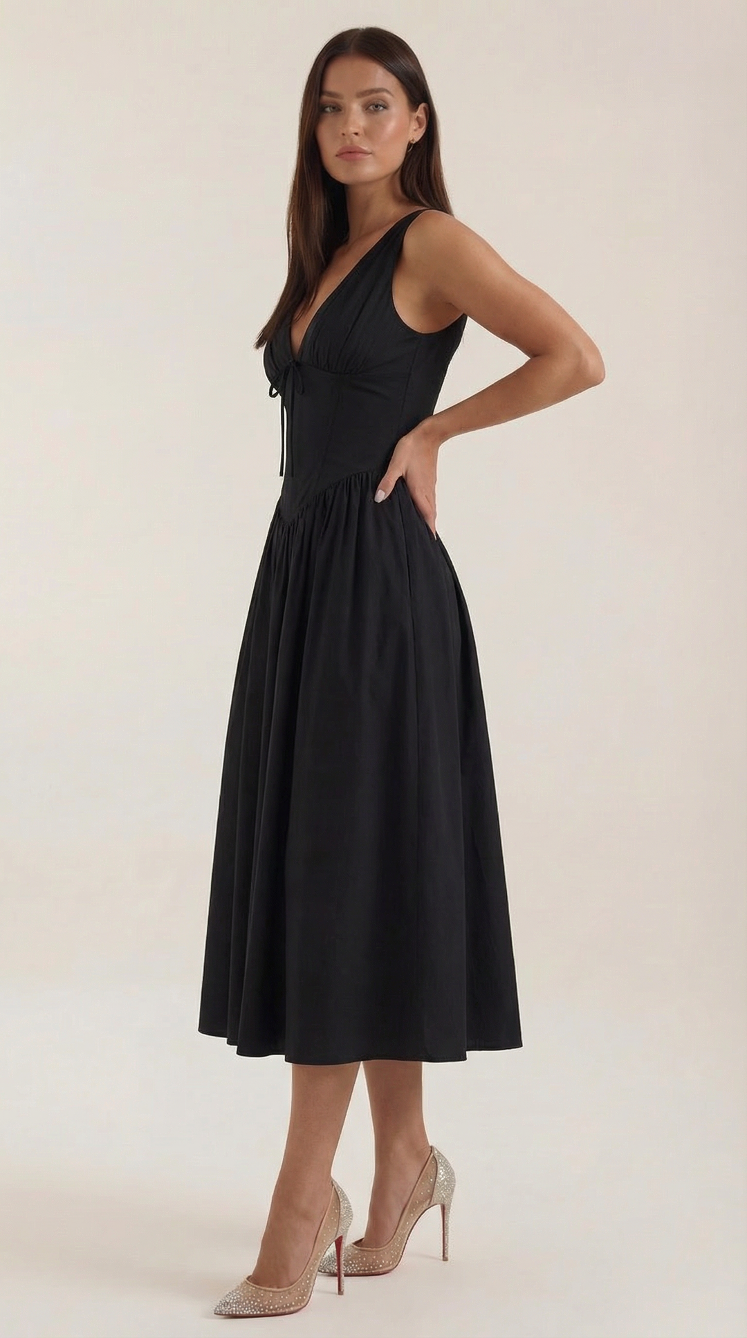 Midi Plunge Dress