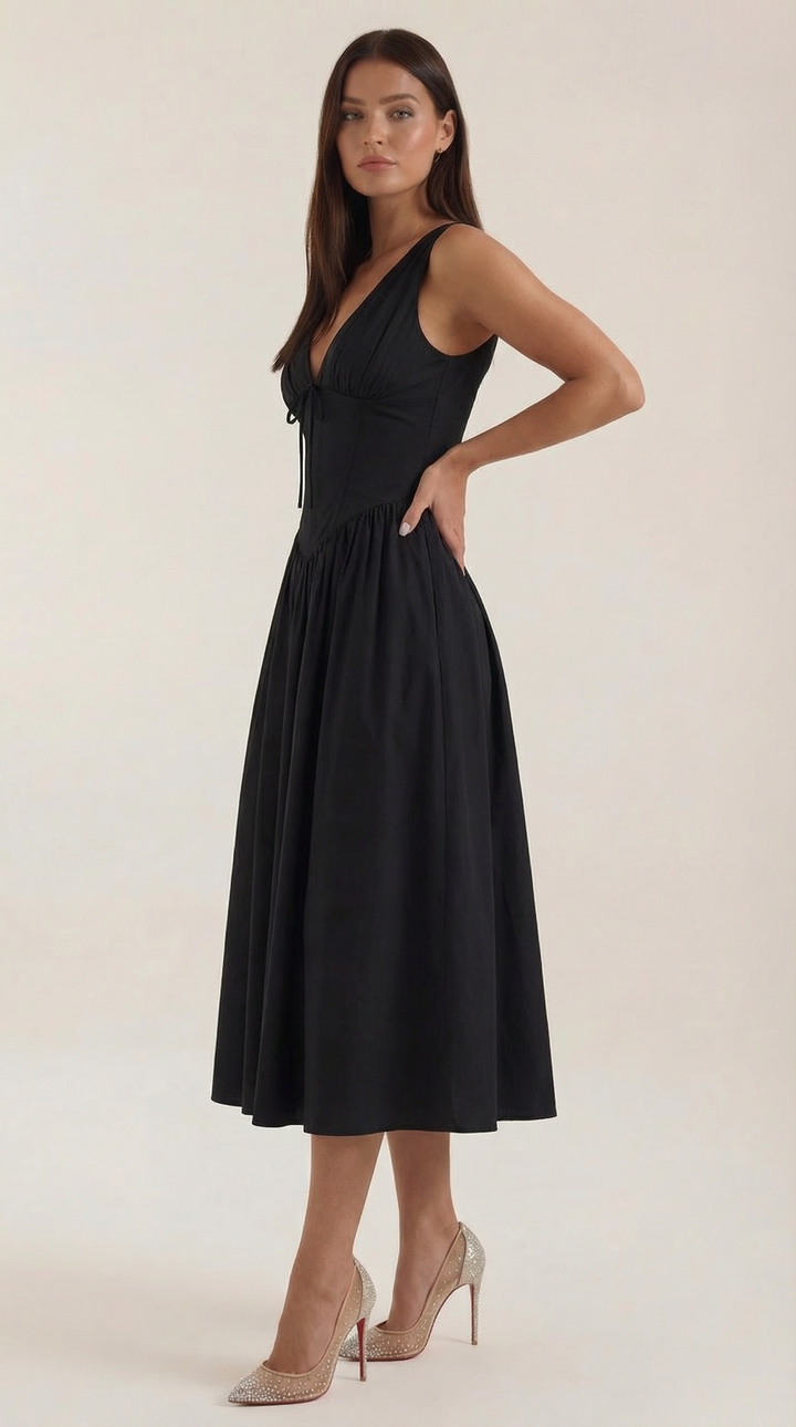 Midi Plunge Dress