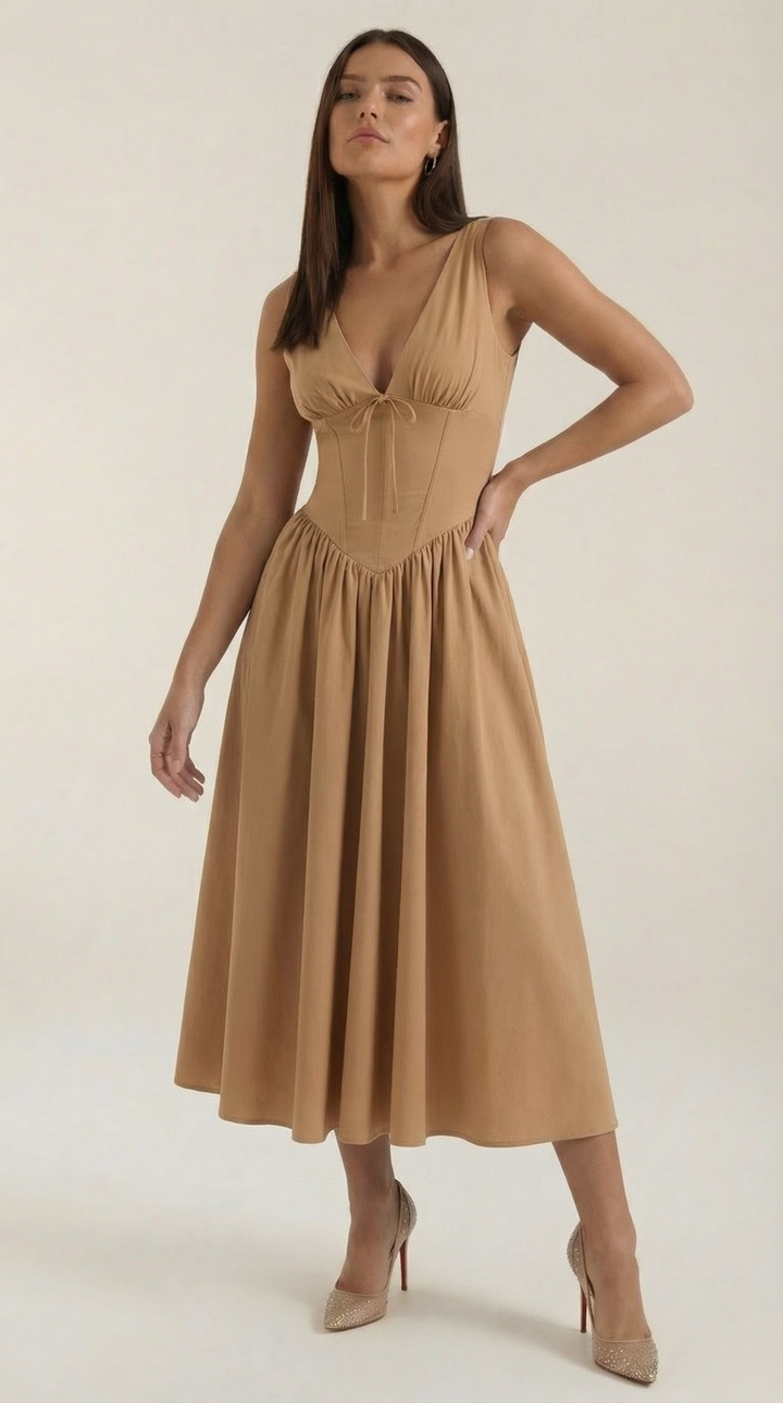 Midi Plunge Dress
