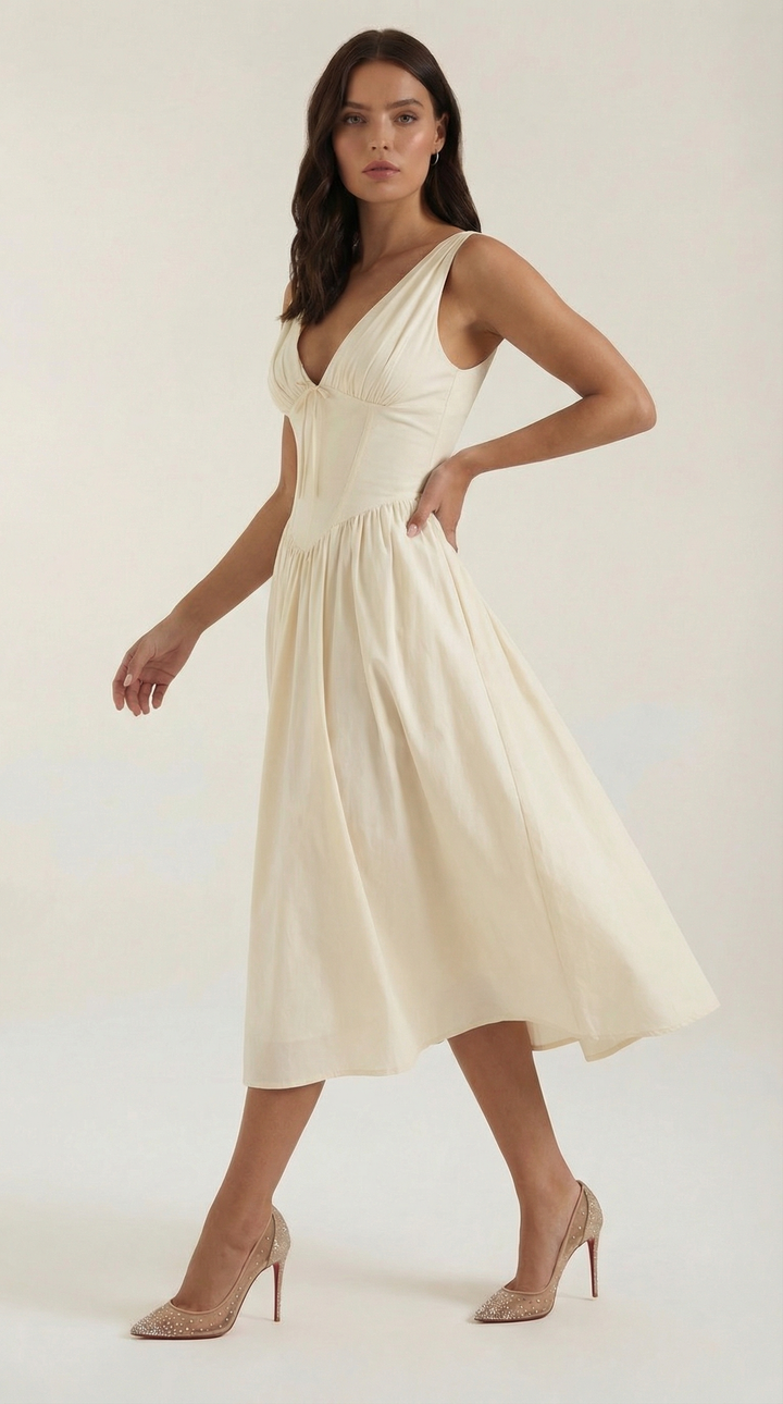 Midi Plunge Dress