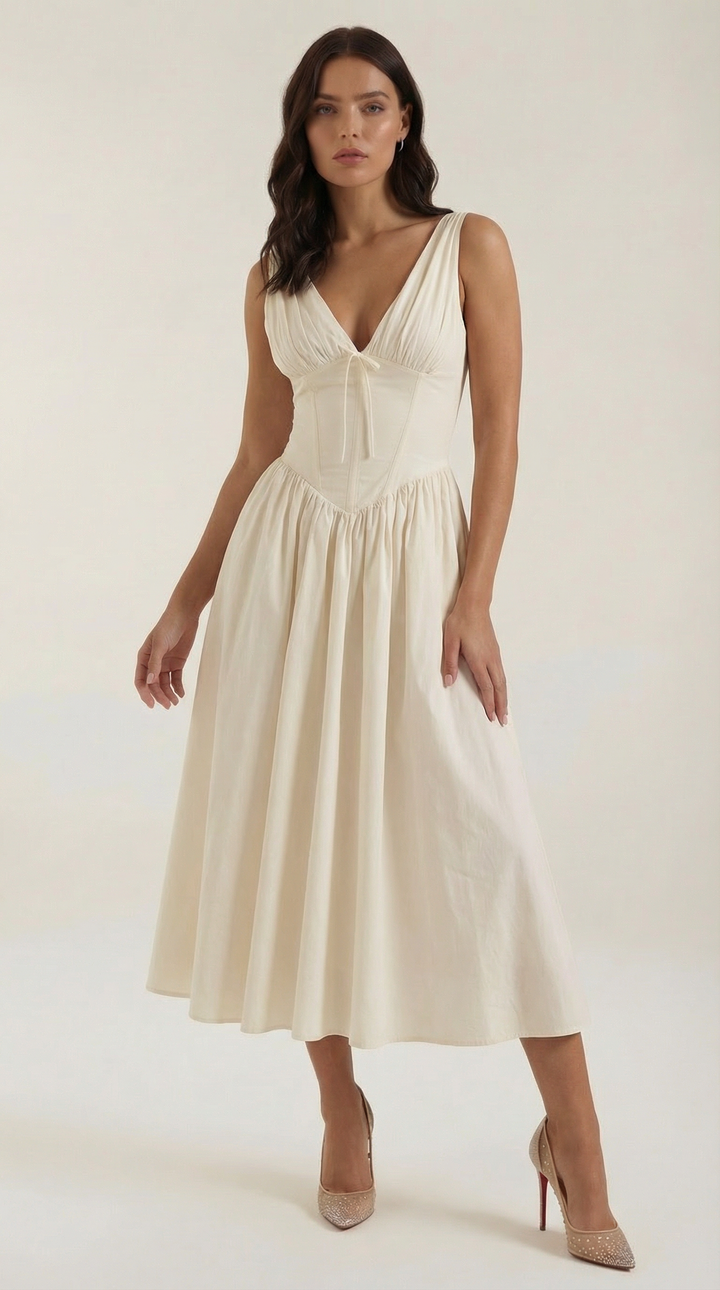 Midi Plunge Dress