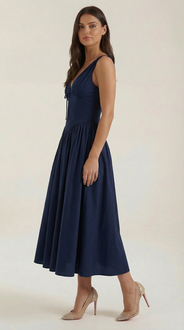 Midi Plunge Dress