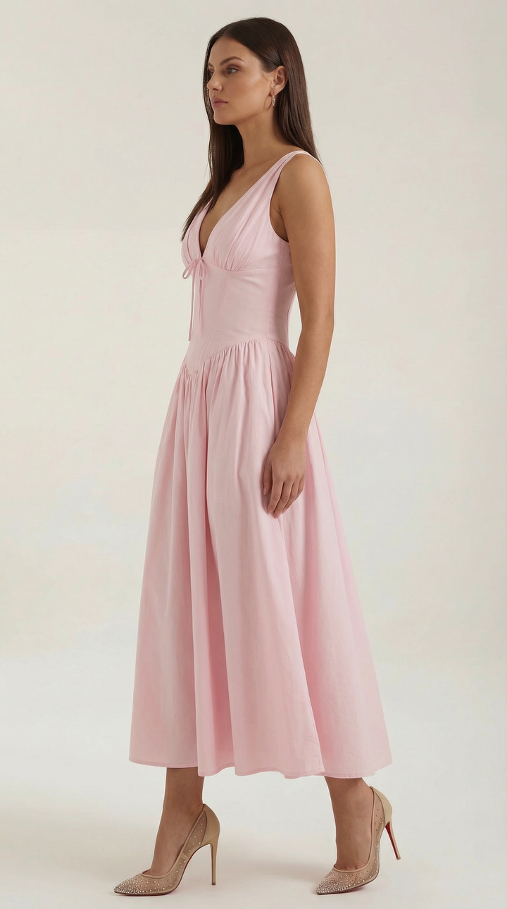 Midi Plunge Dress