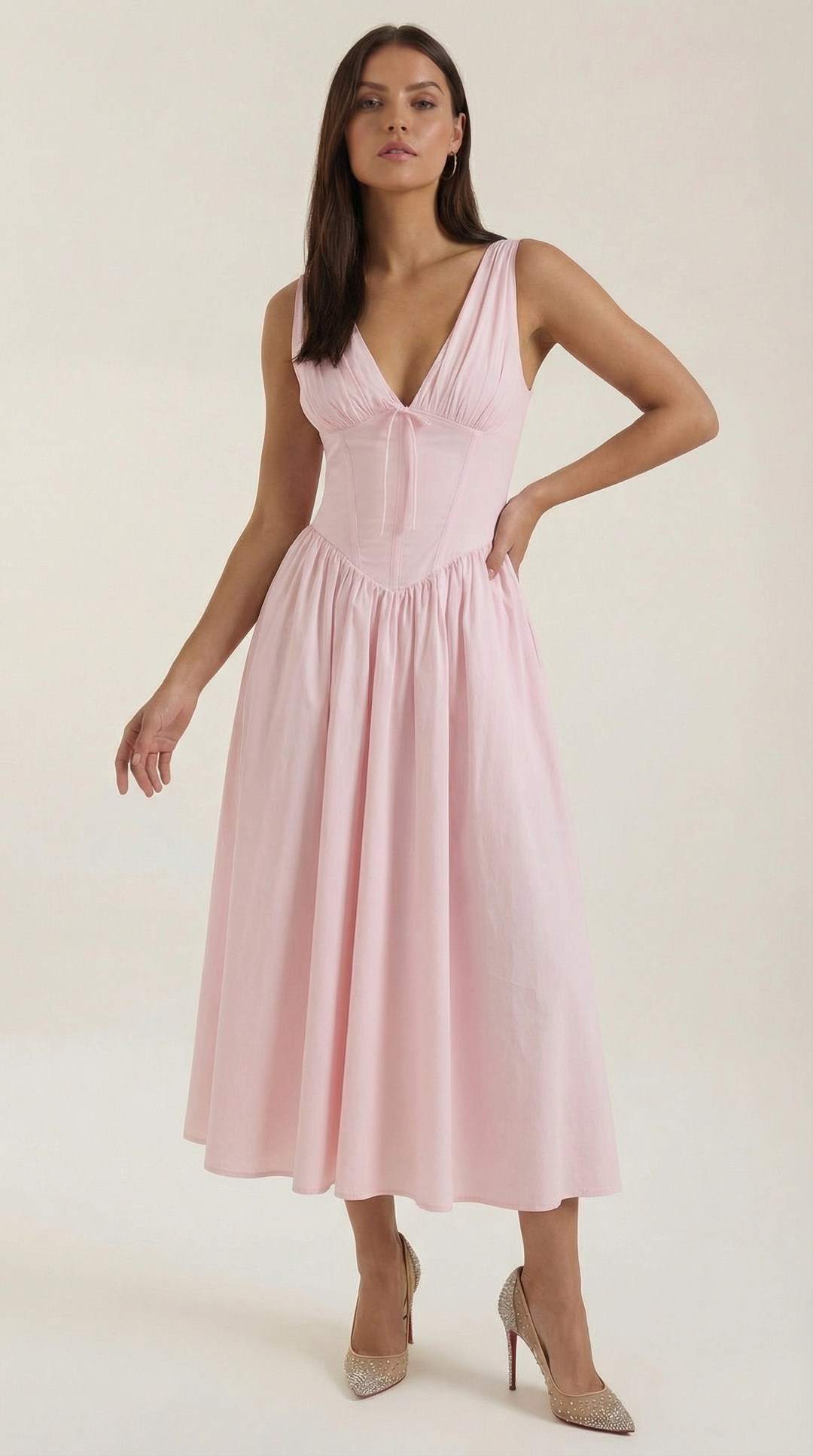 Midi Plunge Dress