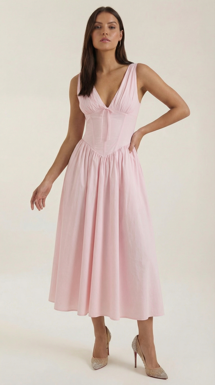 Midi Plunge Dress