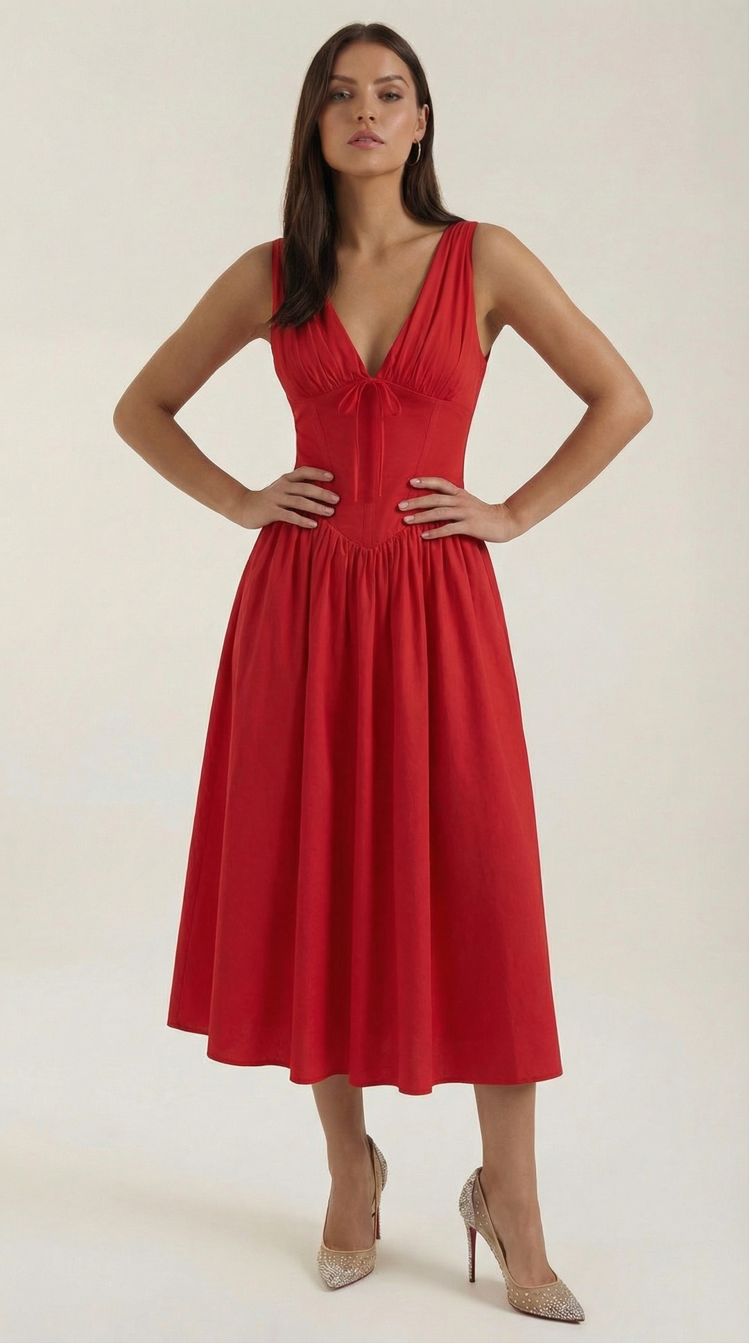 Midi Plunge Dress