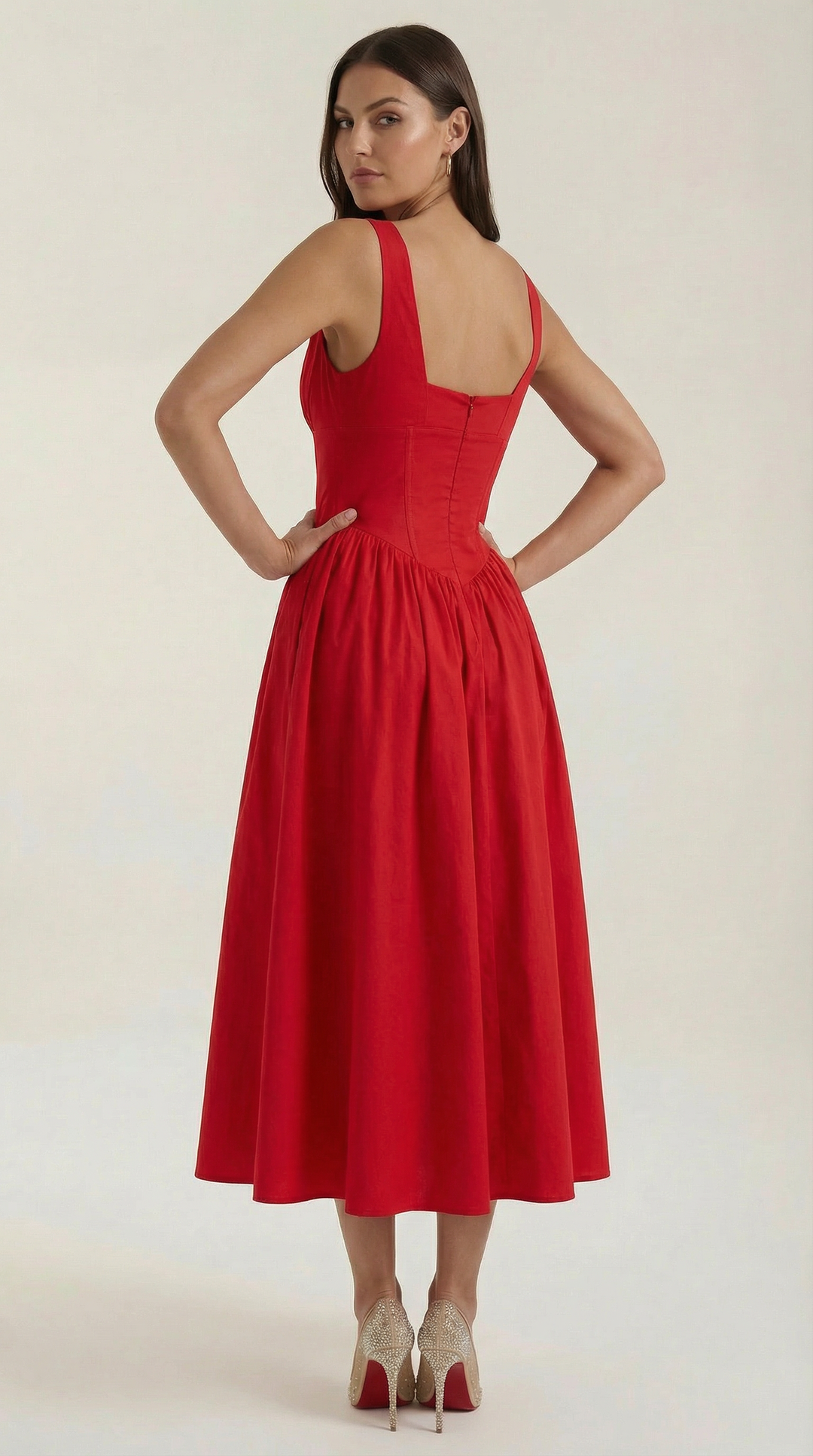 Midi Plunge Dress