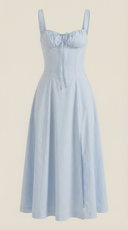 Lace Up Midi Dress