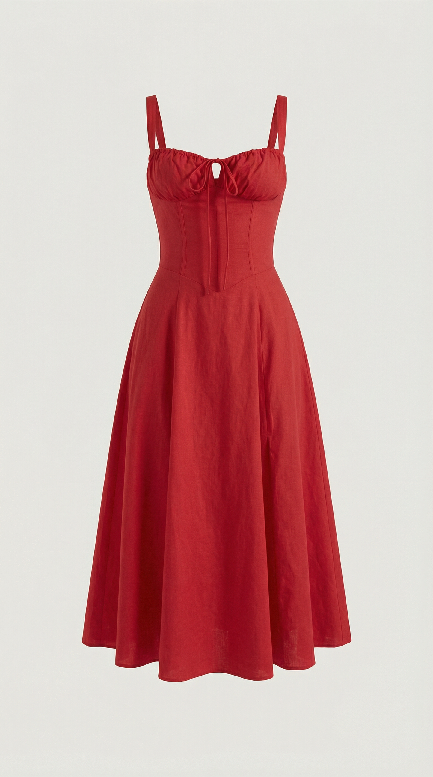 Lace Up Midi Dress