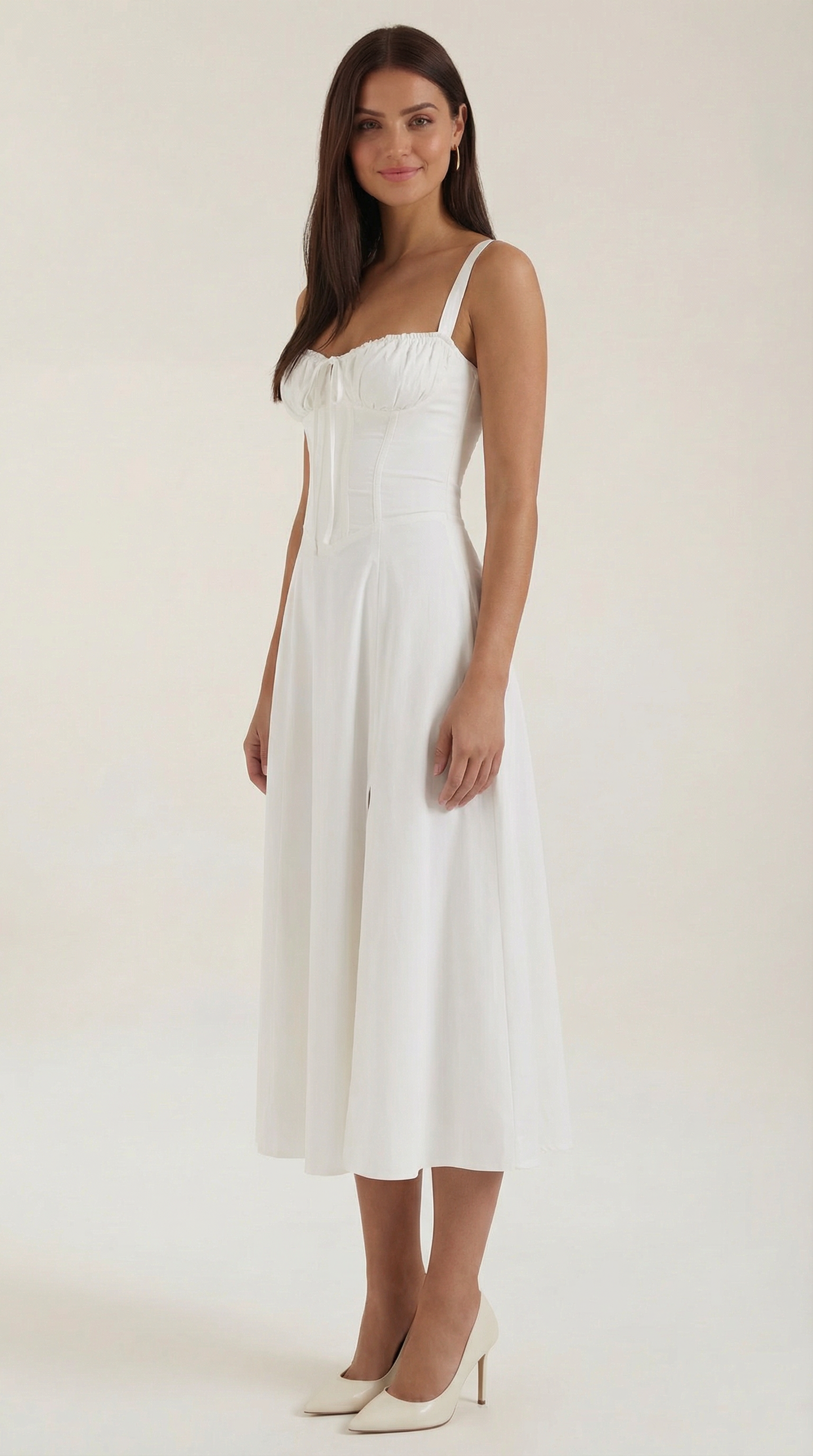 Lace Up Midi Dress
