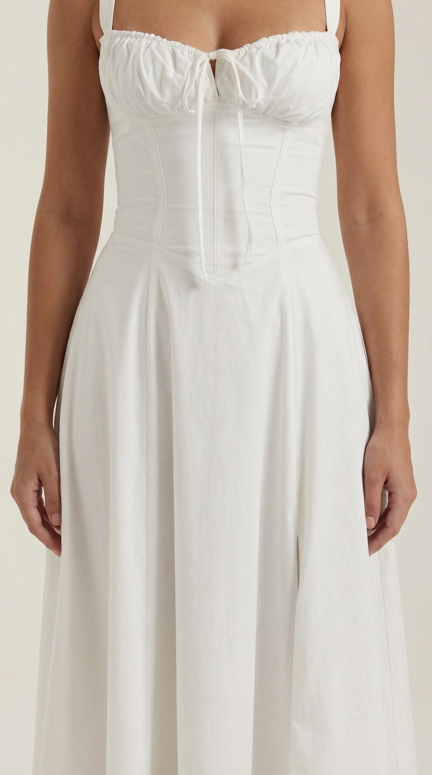 Lace Up Midi Dress
