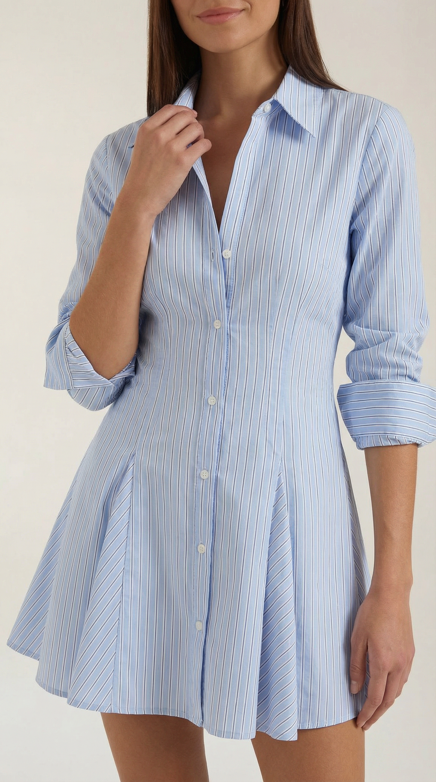 Striped Shirt Mini Dress
