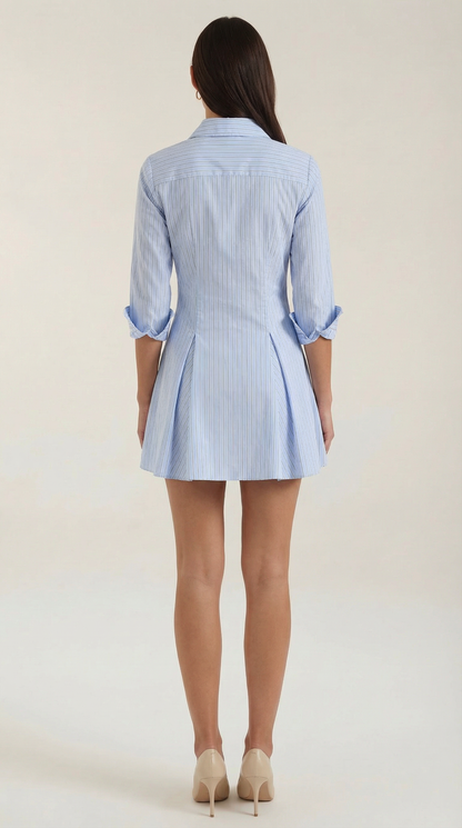 Striped Shirt Mini Dress