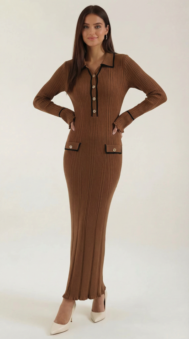 Knitted Bodycon Maxi Dress