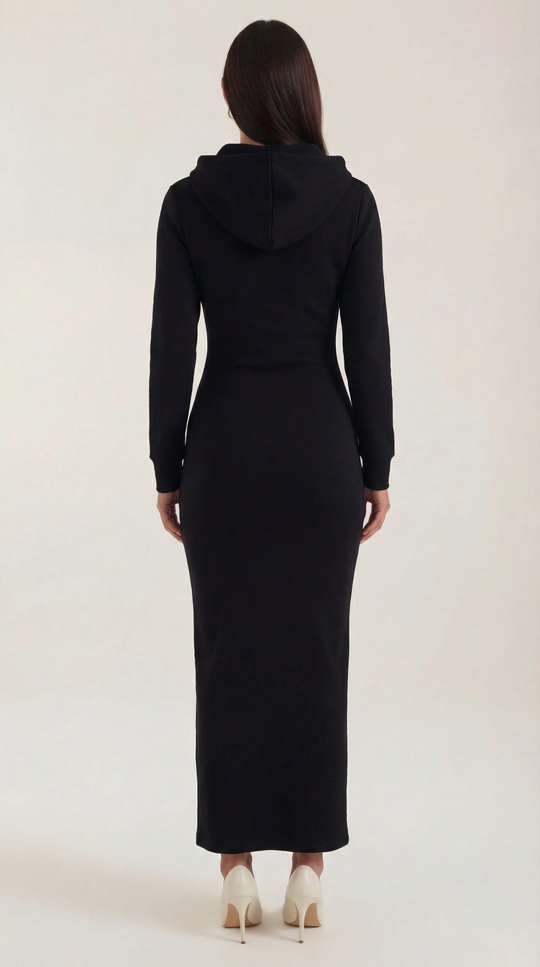 Hooded Bodycon Maxi Dress