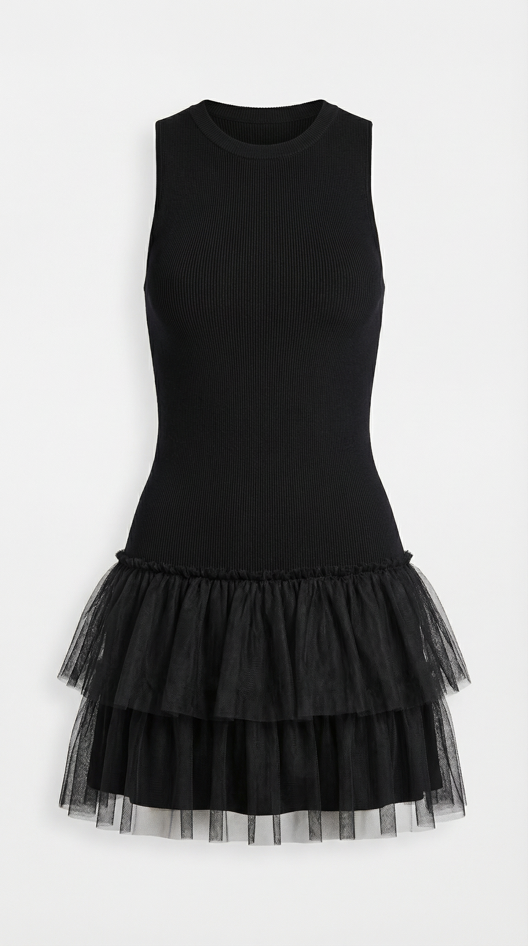 Mini High Neck Tulle Dress