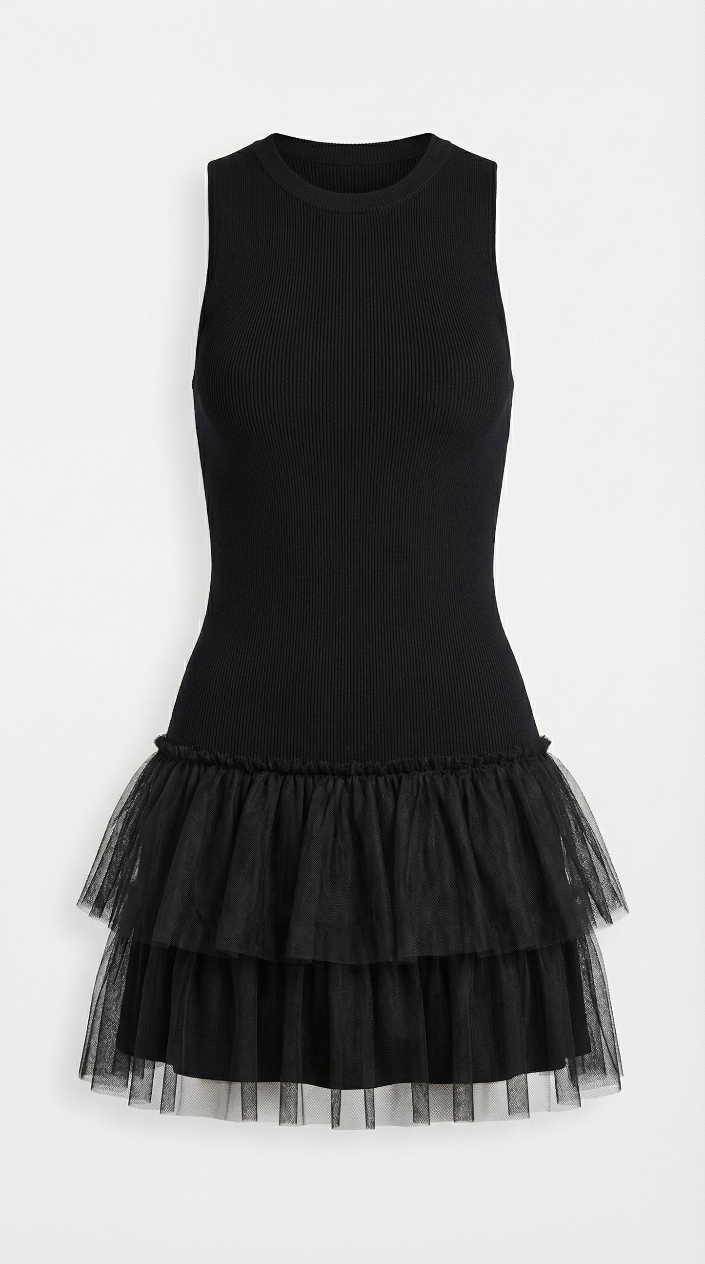 Mini High Neck Tulle Dress