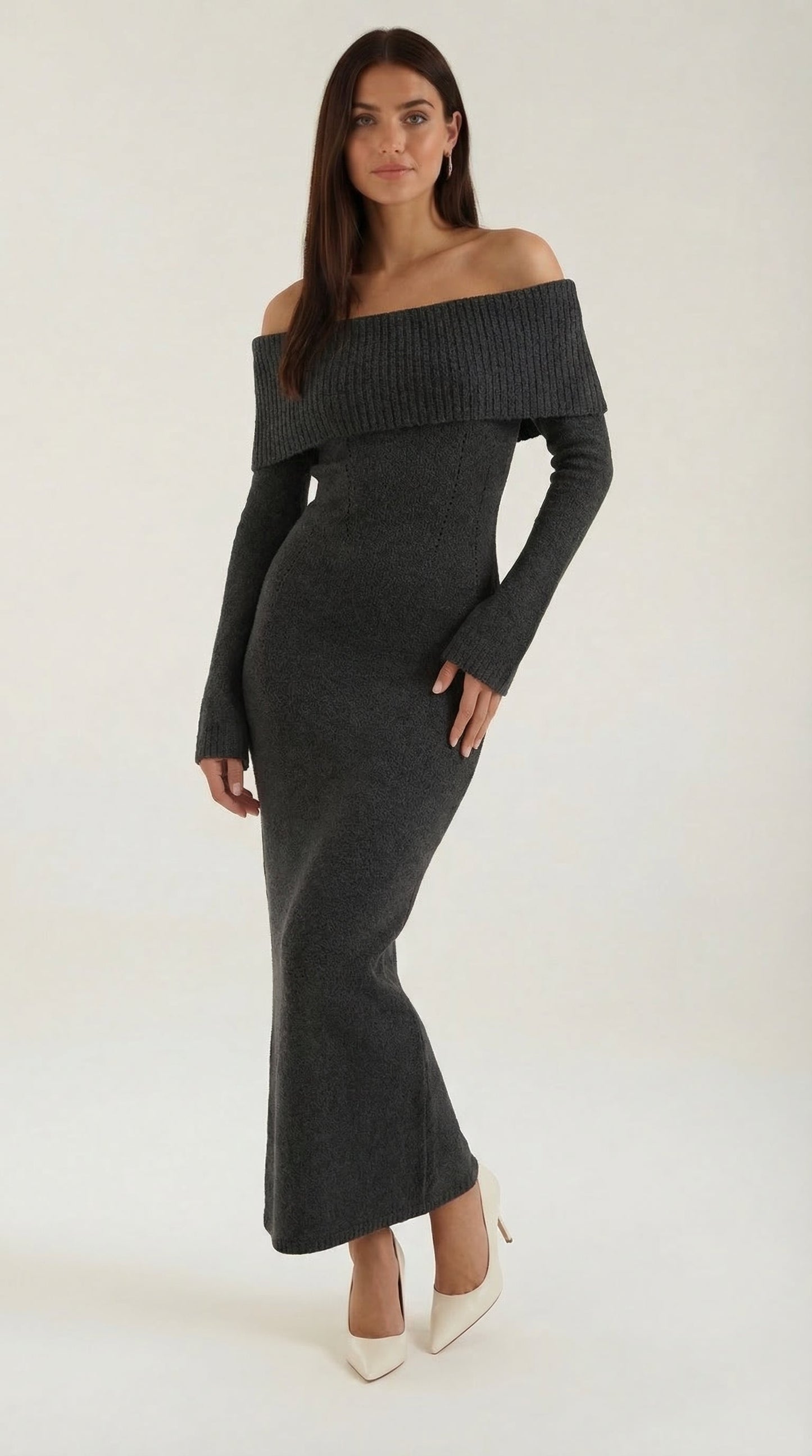 Maxi Off-Shoulder Bodycon Dress