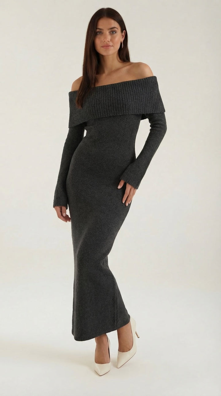 Maxi Off-Shoulder Bodycon Dress