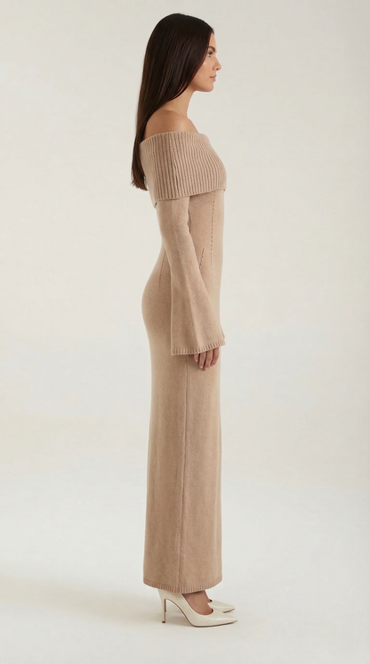 Maxi Off-Shoulder Bodycon Dress