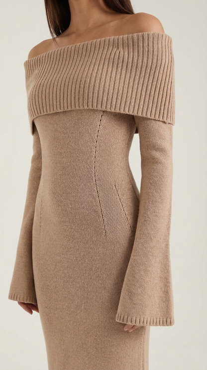 Maxi Off-Shoulder Bodycon Dress