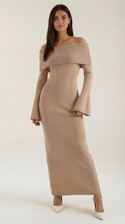 Maxi Off-Shoulder Bodycon Dress