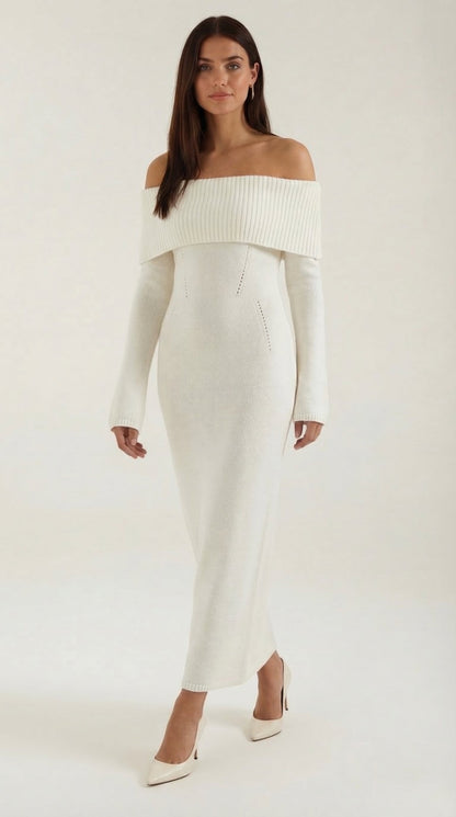 Maxi Off-Shoulder Bodycon Dress