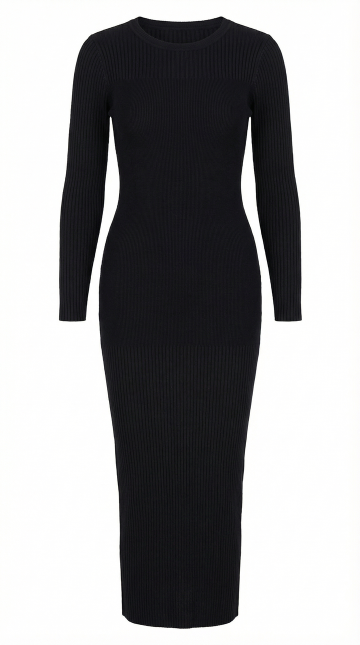 Ribbed Bodycon Midi Dress
